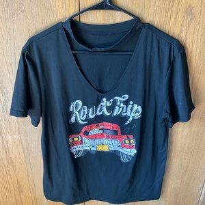 Black Road Trip Graphic T-Shirt
